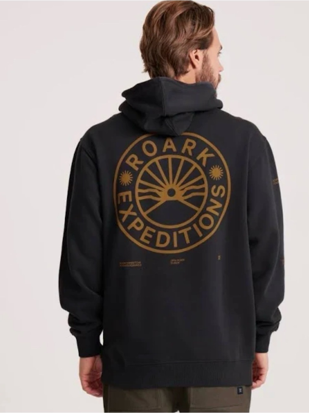 Roark Expedition Graphic Hoodie  SZ M Bkack